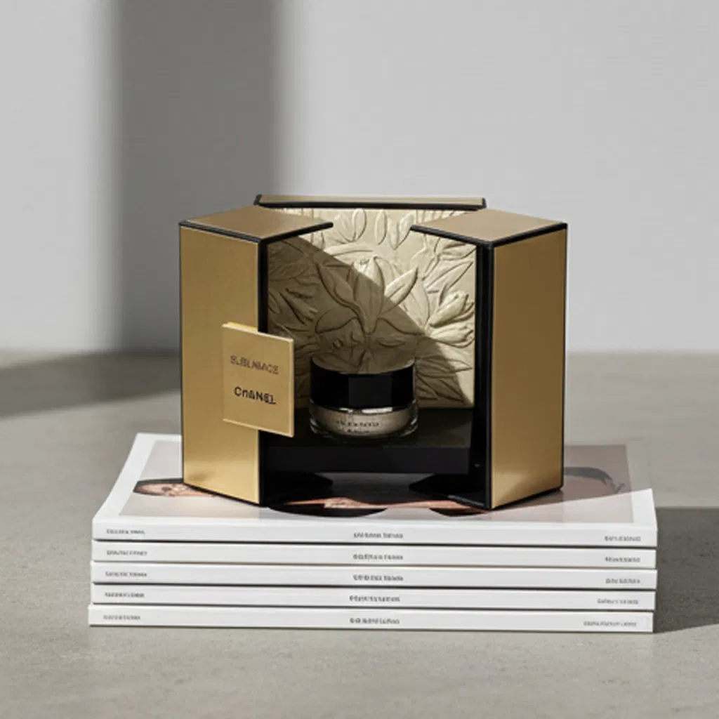 Caixa de presente em forma de livro magnético estilosa com elegantes portas duplas