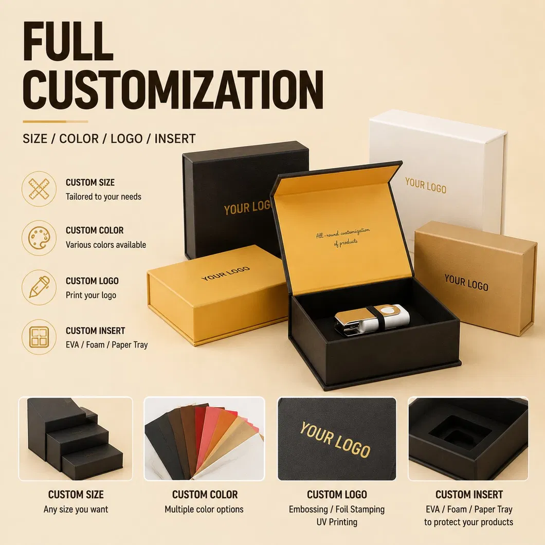 Caixa de Embalagem Magnética Personalizada de Luxo por Atacado com Logo, Caixa de Papelão Dobrável para Presentes, Caixa de Cosméticos, Joias, Extensões de Cabelo e Perfume