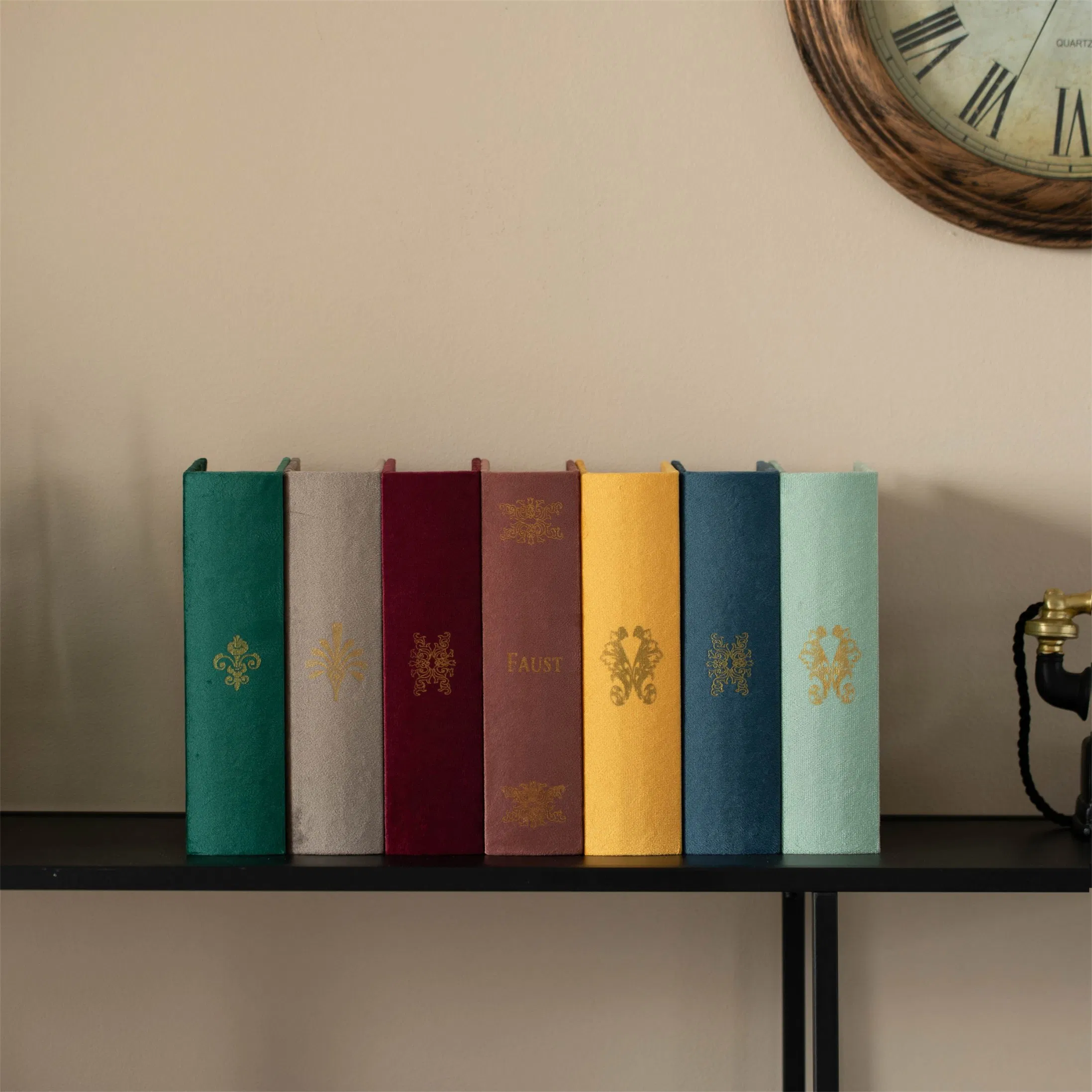 Caixa de Armazenamento em Forma de Livro Vintage Decorativa - Azul