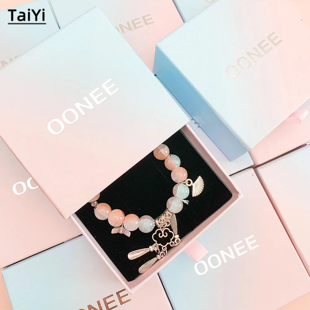 Embalagem de Joias Personalizada Caixa de Presente para Anel Brincos Colar Pulseira