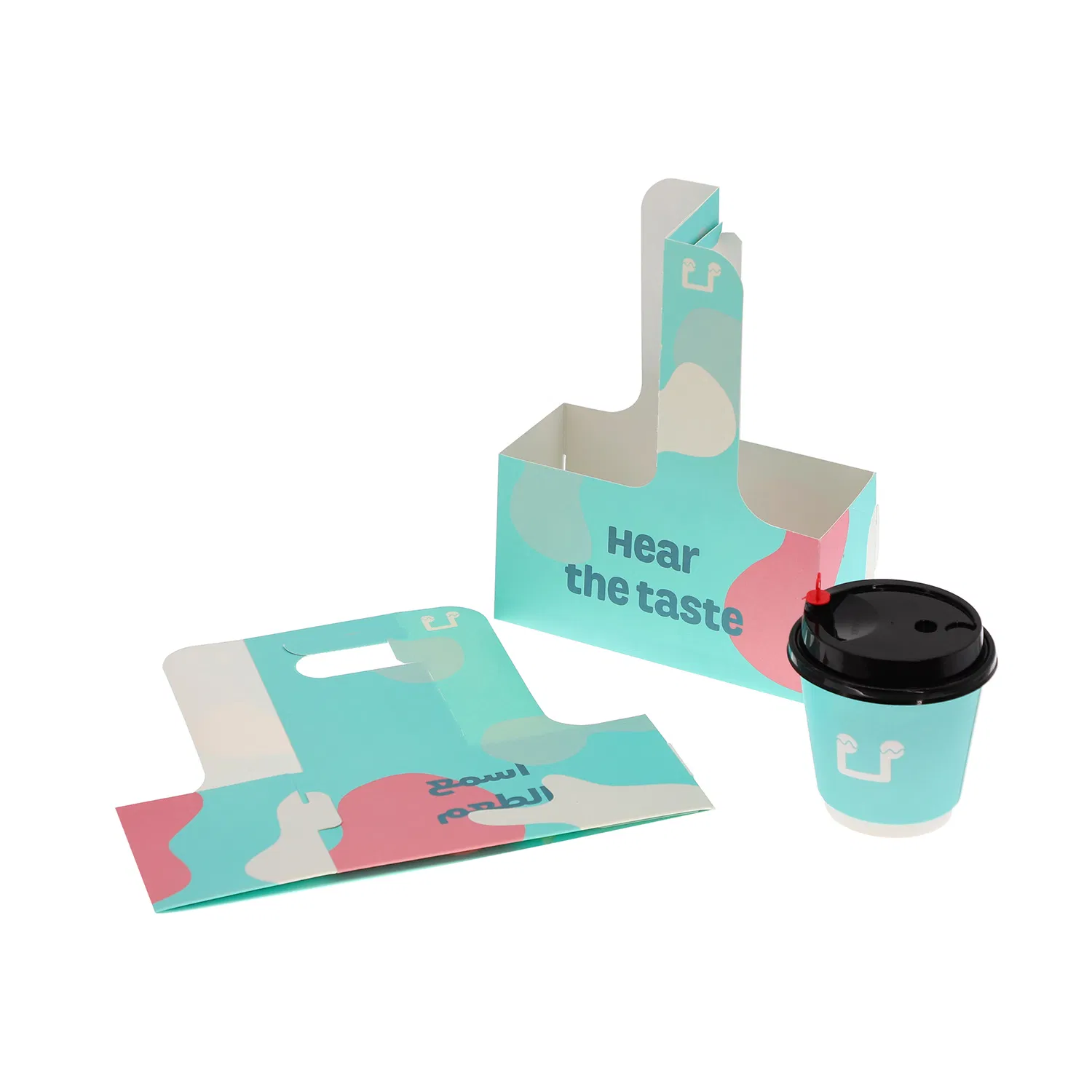 Saco de papel ecológico para levar, caixa de papel, copo de papel, impressão personalizada, presente de luxo, bolo, pizza, café, loja