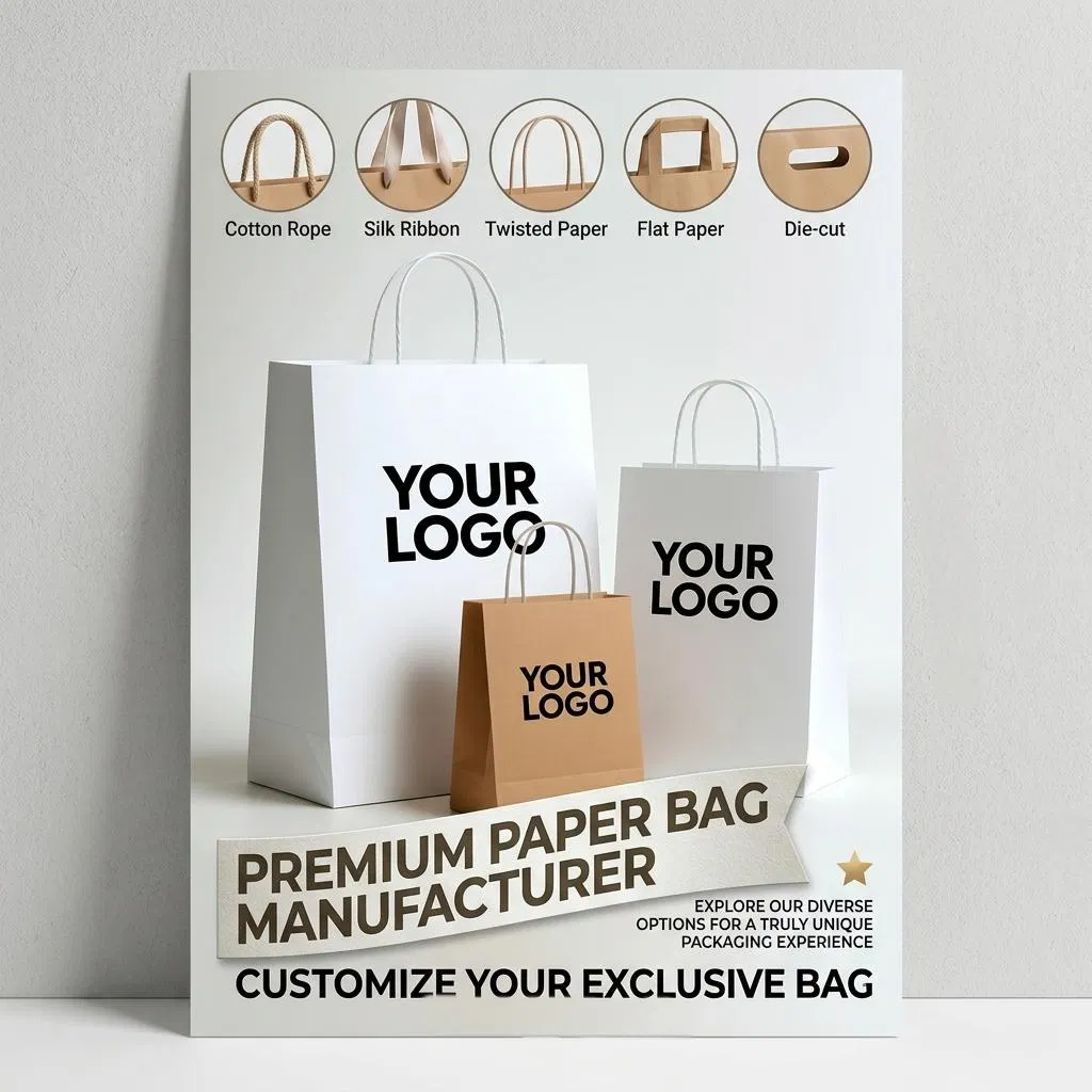 Sacos de papel de compras de presente boutique de vestuário com moldura preta personalizada Xianghui