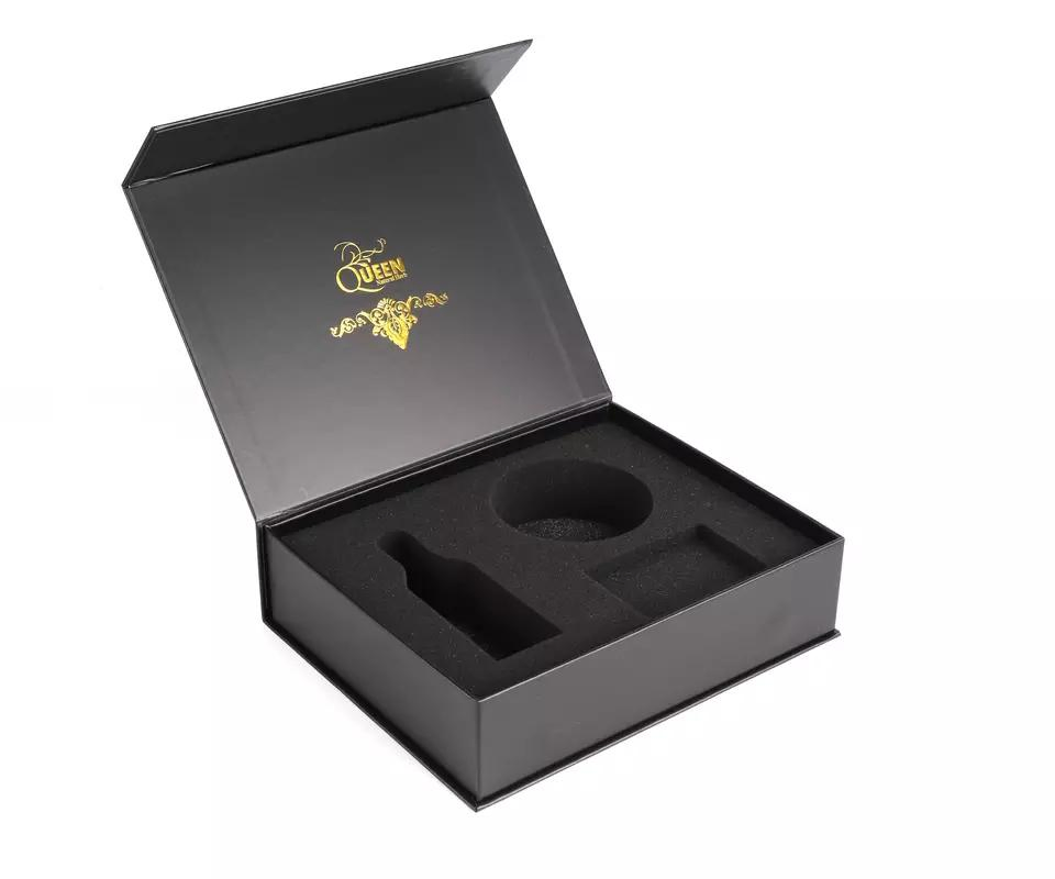 Caixa de papel rígido em forma de livro de luxo personalizada da China, caixas de presente magnéticas com inserto de espuma EVA