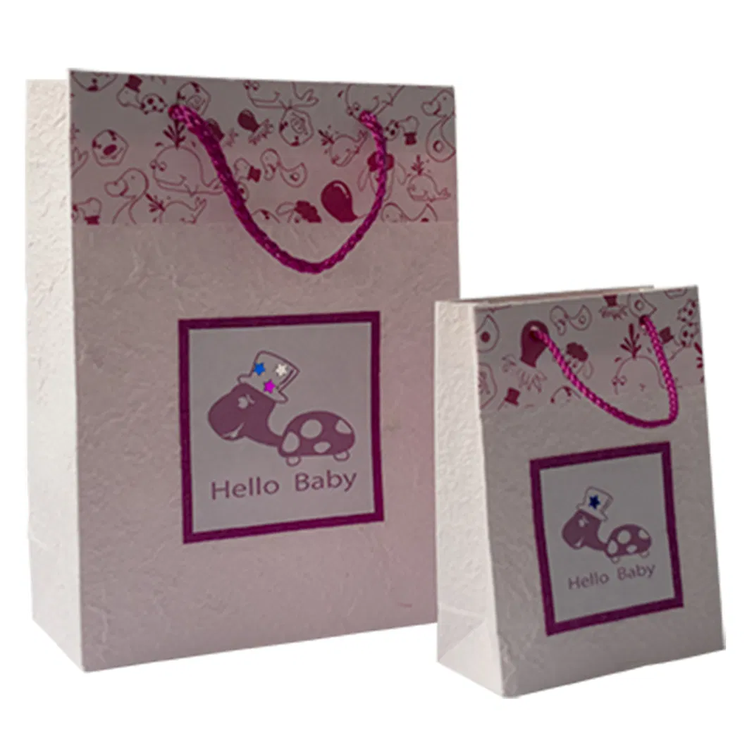 Design de Luxo Personalizado Logotipo Impresso Sacola de Papel Kraft para Presentes