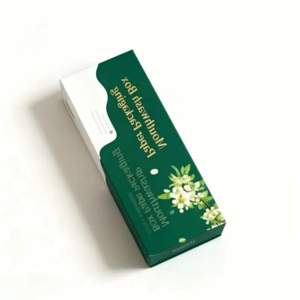 Caixa de Papel para Creme Dental Ecológica e Colapsável / Embalagem de Papelão Dobrável para Cuidados Orais