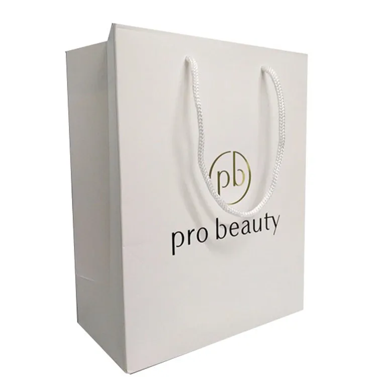 Saco de oferta de papel para compras personalizado e impresso saco de papel para oferta de luxo Com logótipo