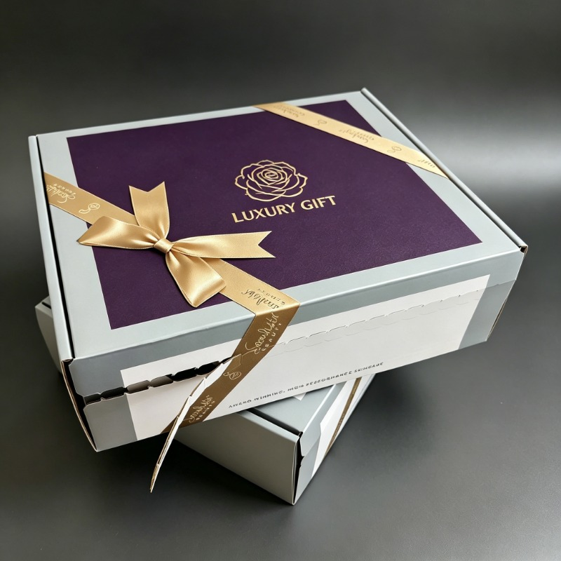 Caixas de presente de papelão ondulado personalizadas, dobráveis, com logotipo impresso, embalagens duráveis para roupas, joias e velas, caixas de kraft