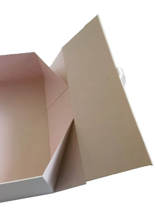 Caixa de embalagem de papel vazia dobrável magnética integrada personalizada, caixa de presente com flip, personalização em pequenas quantidades disponível