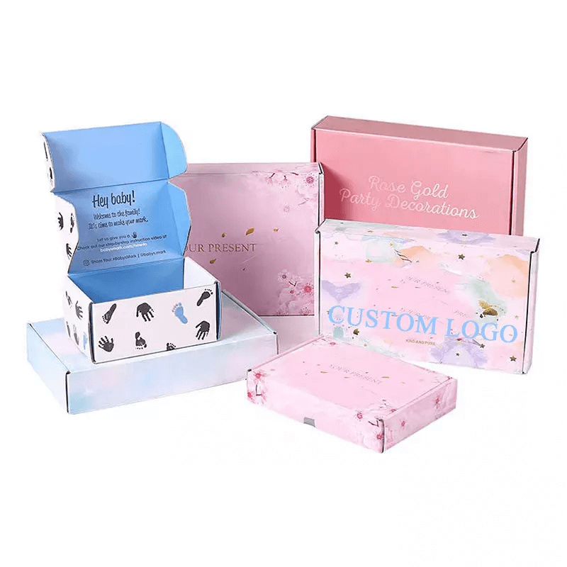 Caixa postal de papelão corrugado personalizável para roupas