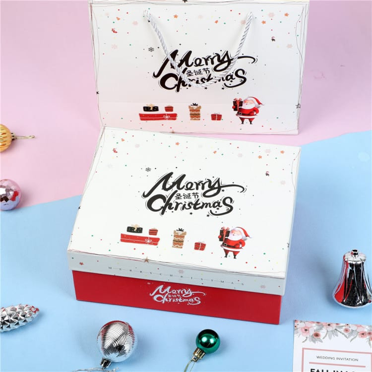 Embalagem de presente de papel para joias personalizadas de Natal, armazenamento de cosméticos e jogos, caixa de papelão