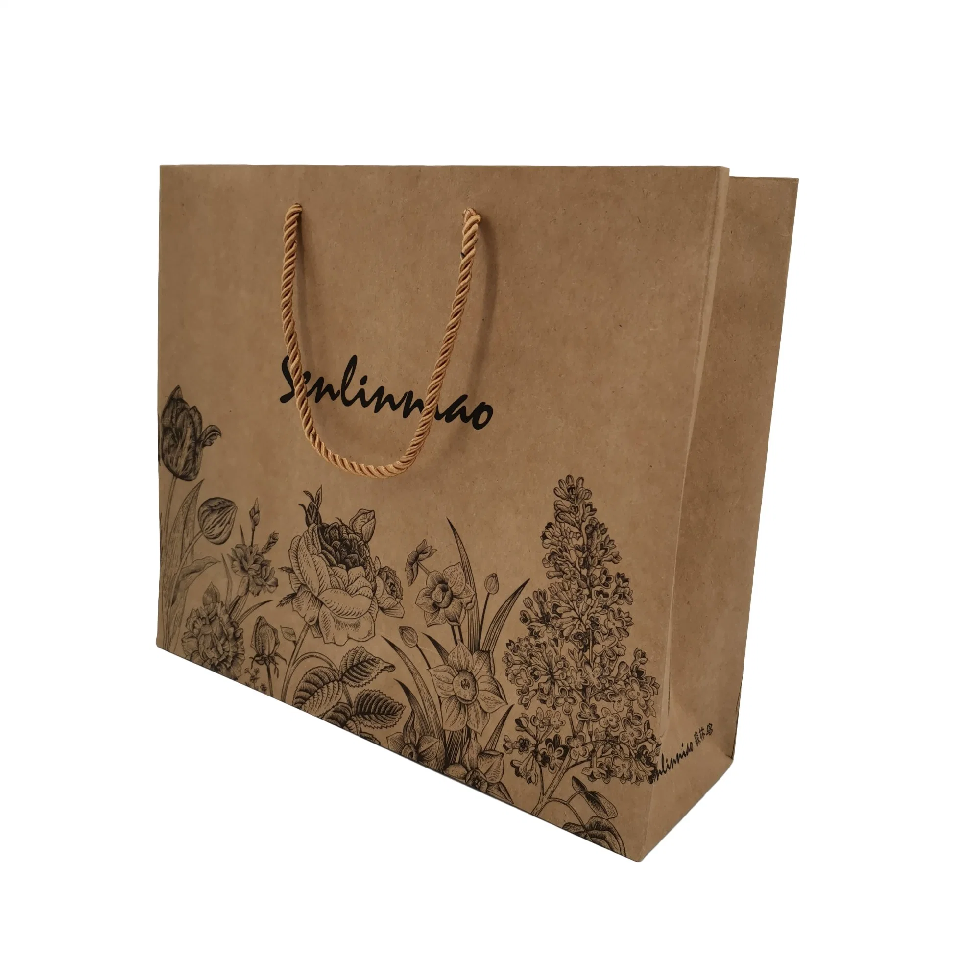 Bolsas de Papel de Luxo Lipack Boutique para Compras de Roupas, Embalagens de Papel Personalizadas para Loja de Roupas
