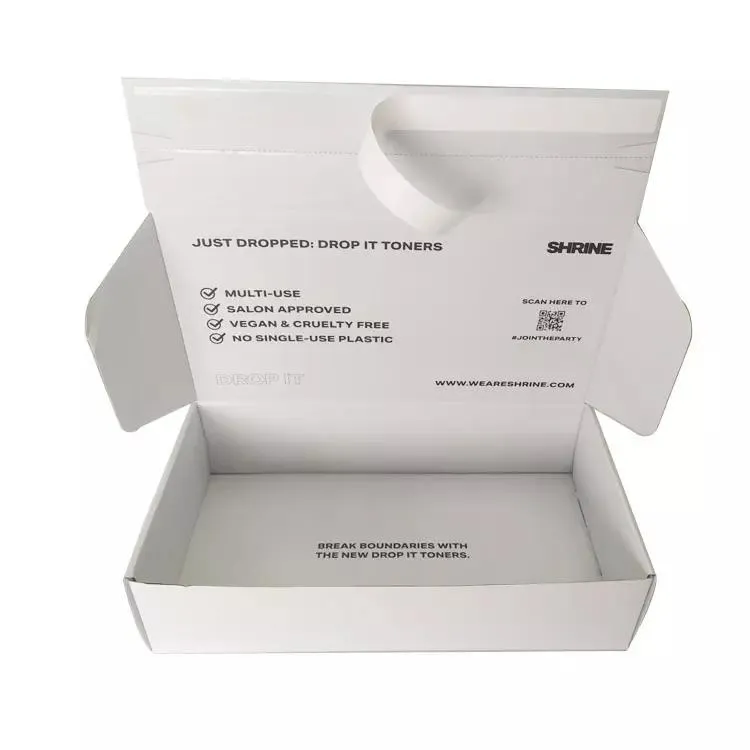 Caixa de Envio Kraft Tuck Top Gratuita para Embalagem de Roupas Caixa de Papelão Corrugado para Envio Postal Caixa de Envio com Zíper Fita Adesiva Fita de Rasgar