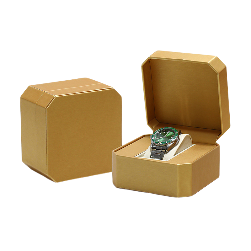 Caixa de presente de viagem hexagonal de couro PU premium com logotipo personalizado para exibição e armazenamento de relógios e pulseiras