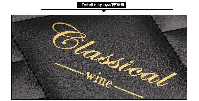 Caixa de Embalagem de Vinho de Luxo Personalizada Estilo Europeu Clássico Portátil em Couro PU Caixa de Presente de Madeira para Bebidas/Caixa de Couro à Vista/Pacote para Duas Garrafas