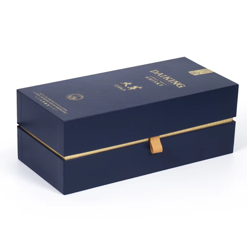 Caixas de presente de papelão personalizadas e luxuosas para vinho tinto e uísque