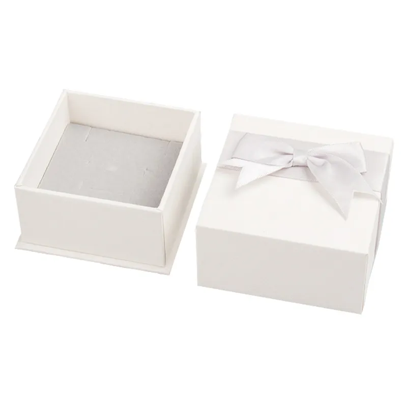Caixa de presente de papel para joias com logotipo impresso personalizado, base de gaveta de luxo, com inserto de espuma EVA para colar, anel, brincos e pulseira