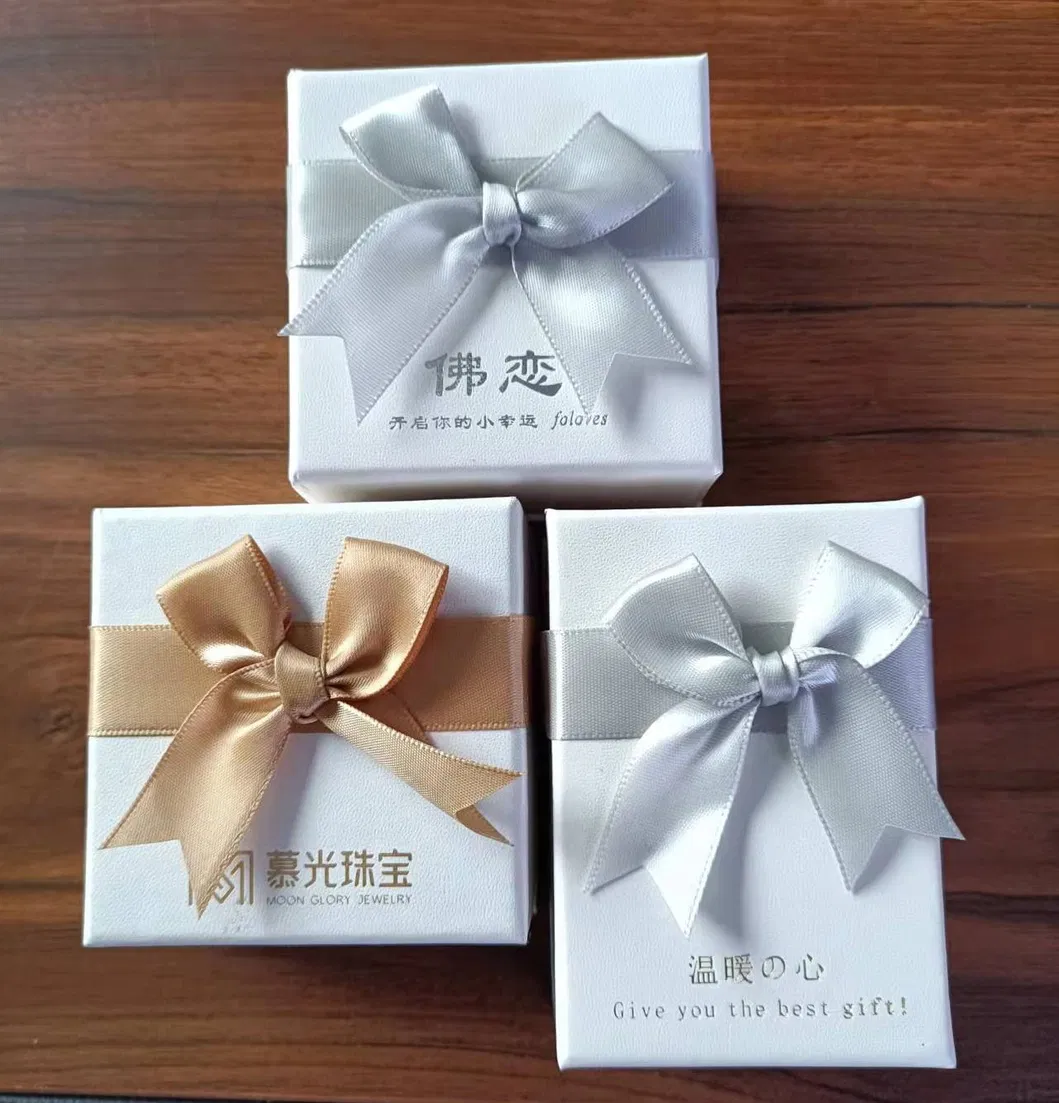 Caixa de presente de papel para joias com logotipo impresso personalizado, base de gaveta de luxo, com inserto de espuma EVA para colar, anel, brincos e pulseira