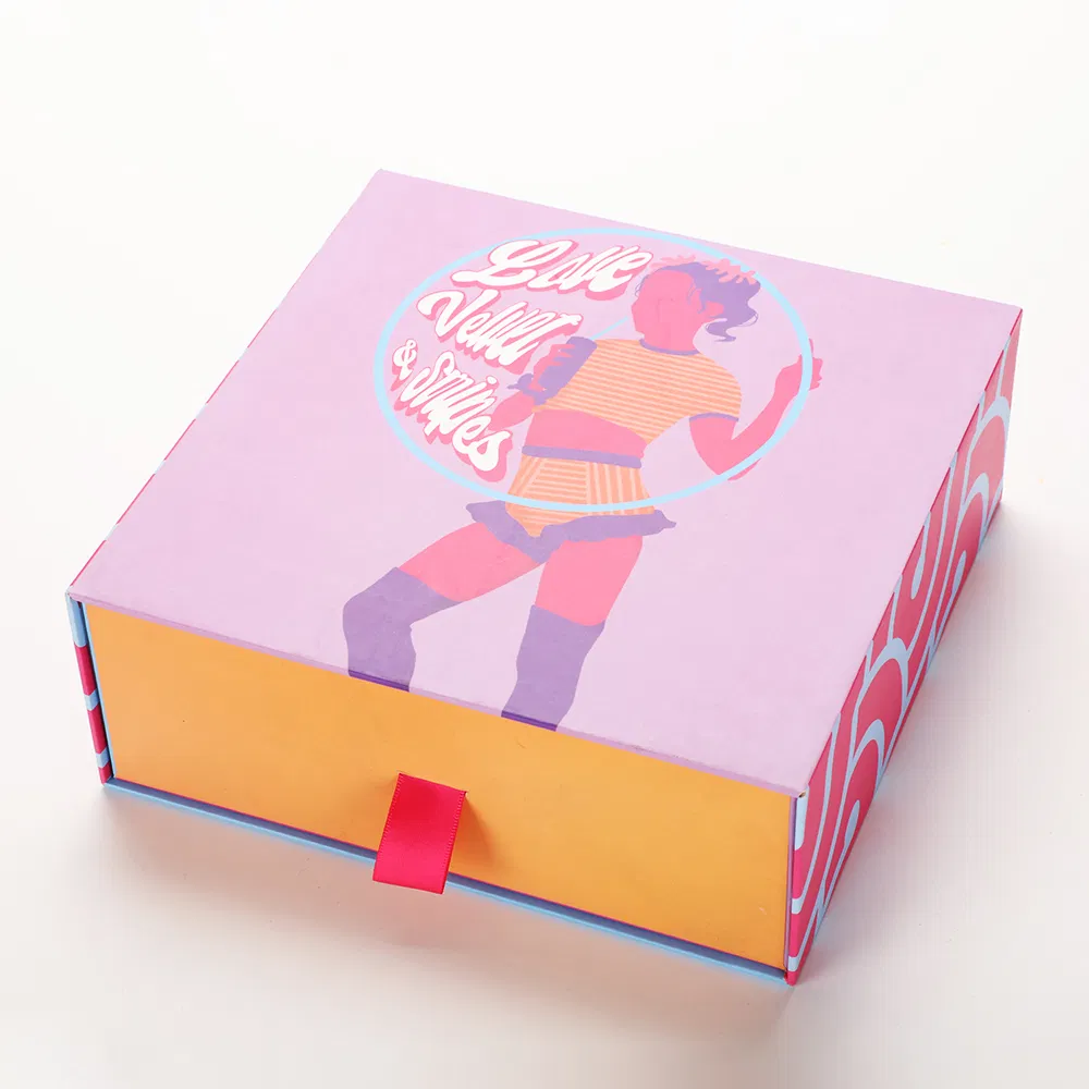 Caixa de papelão personalizada para presente com gaveta