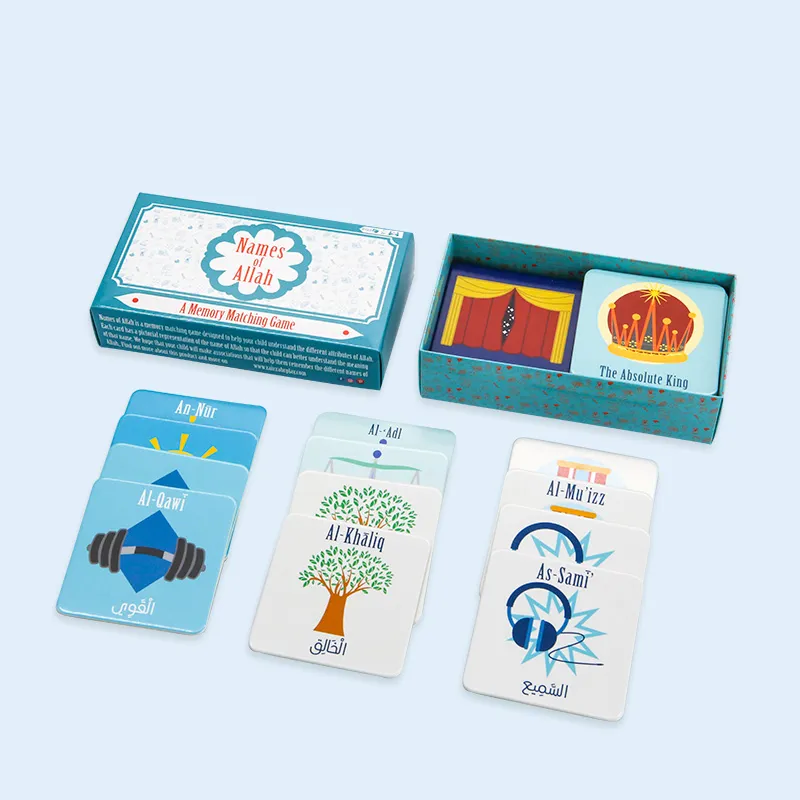 Impressão de Cartas de Memória para Crianças com Caixa de Embalagem