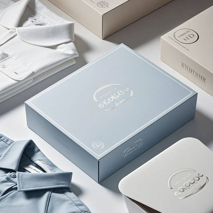 Caixa de presente biodegradável pequena com tampa e base em papel preto
