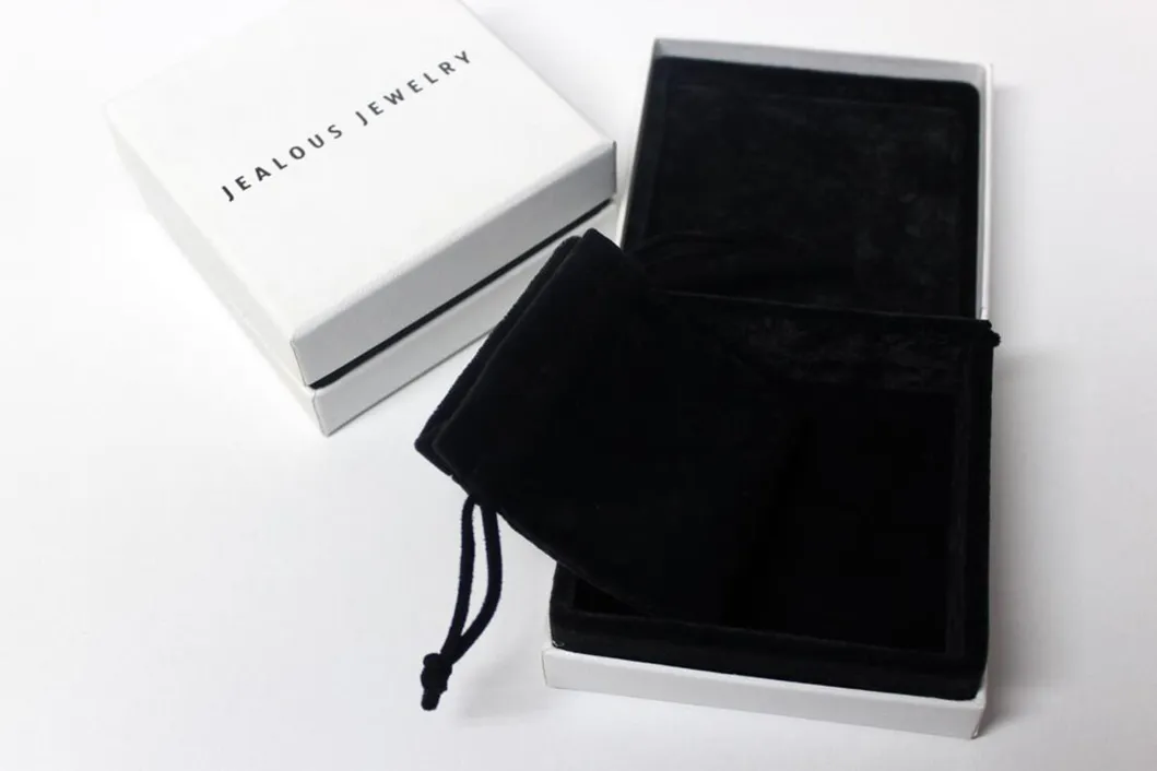 Caixas de joias de luxo personalizadas de alta qualidade com tampa e base para conjunto