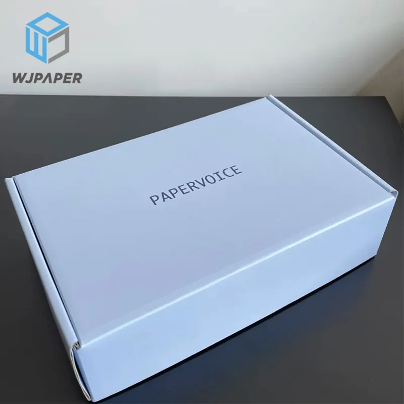 Caixa de papelão dobrável personalizada para atacado, embalagem de roupas e sapatos, caixa de correio corrugada para envio postal
