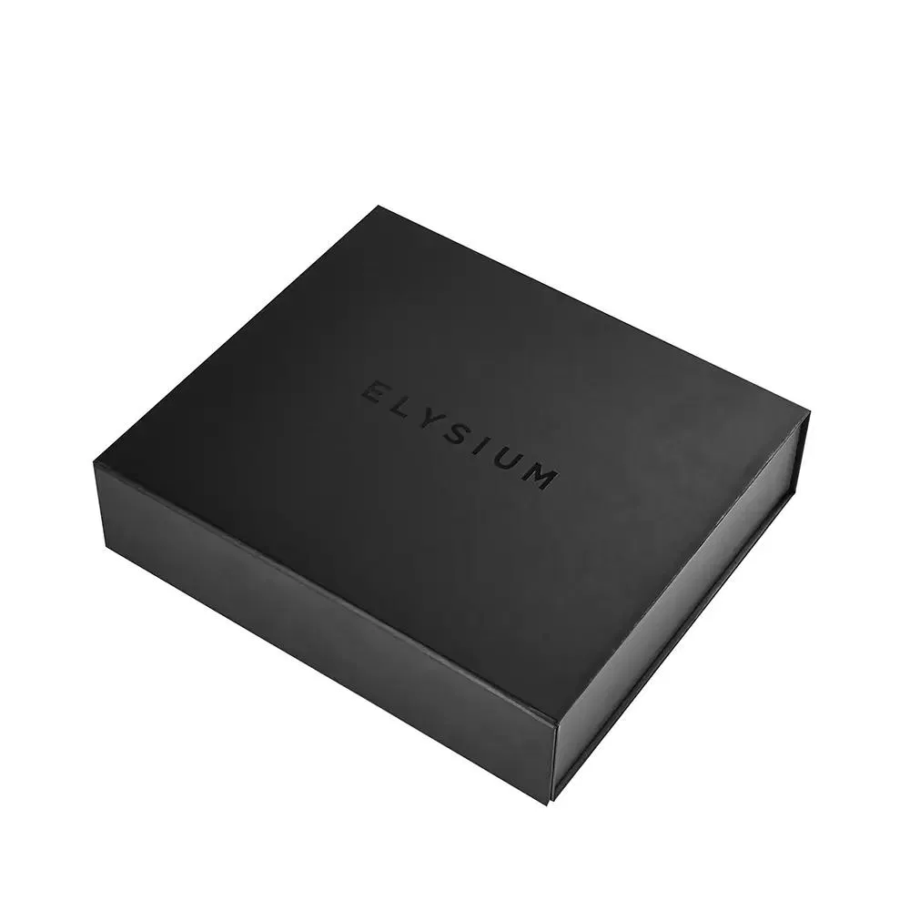 Caixa de papel rígido em forma de livro de luxo personalizada com fecho magnético e inserto de espuma EVA para presente