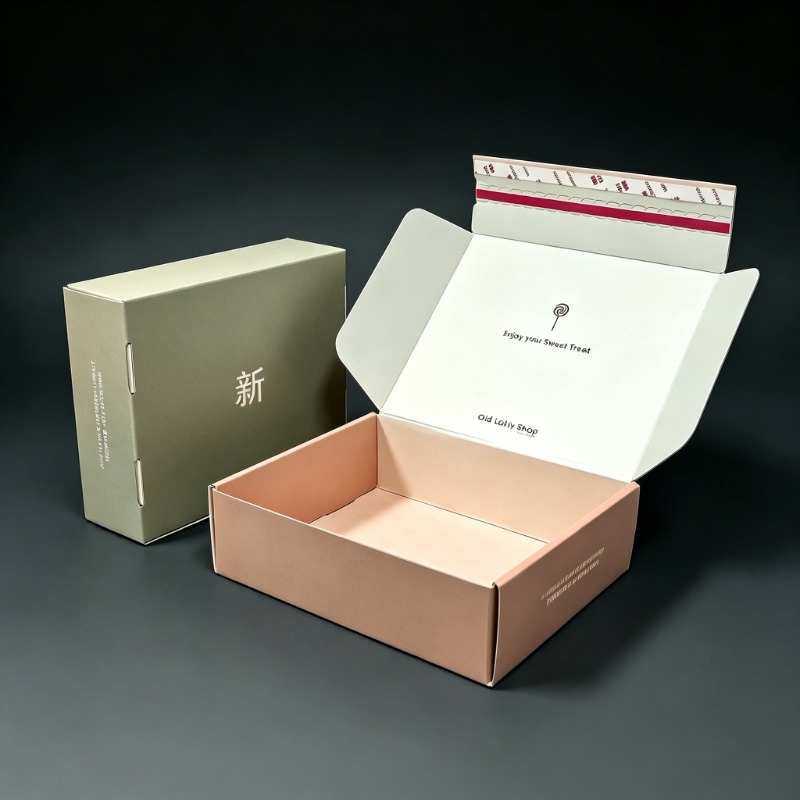 Caixas de presente de papelão dobráveis personalizadas com logotipo, caixas de correio de papelão ondulado impressas, embalagem de joias para aniversário, caixas de kraft para velas e roupas