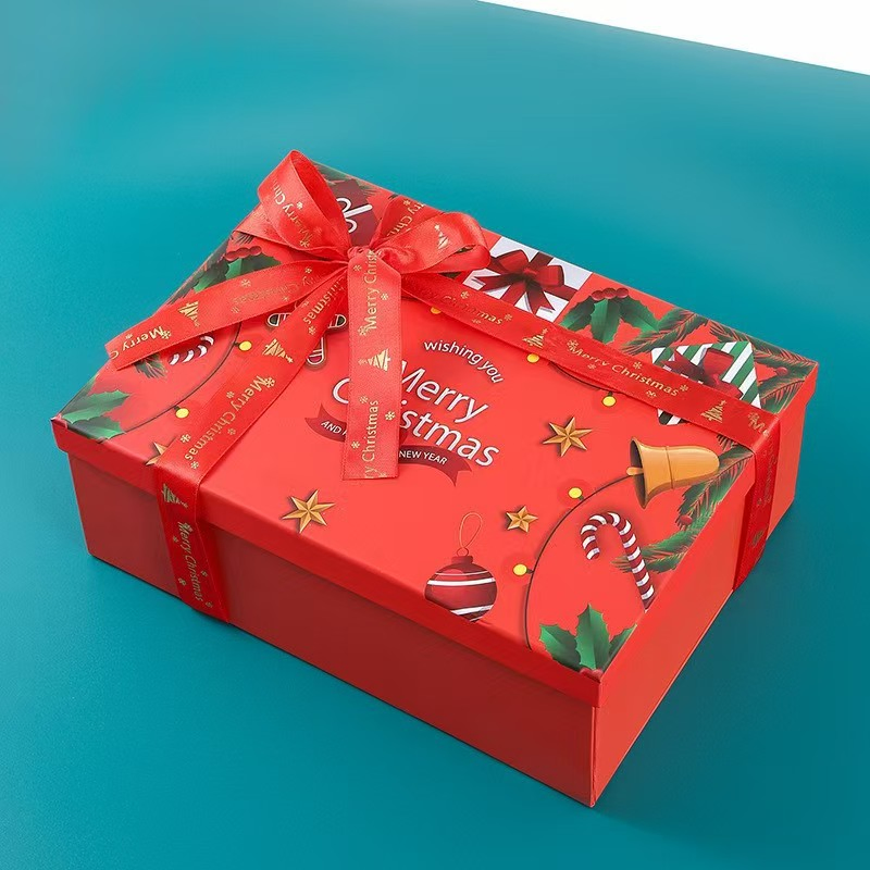 Embalagem de papel ondulado dobrável, pacotes de envio, caixas de presente manuais e caixas de presente de Natal, adequadas para caixas de joias, caixa de presente de papel