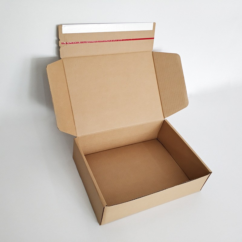 Impressão personalizada por atacado, embalagem postal, embalagem cosmética, envio, caixa de papelão ondulado autoadesiva, caixa de presente com zíper