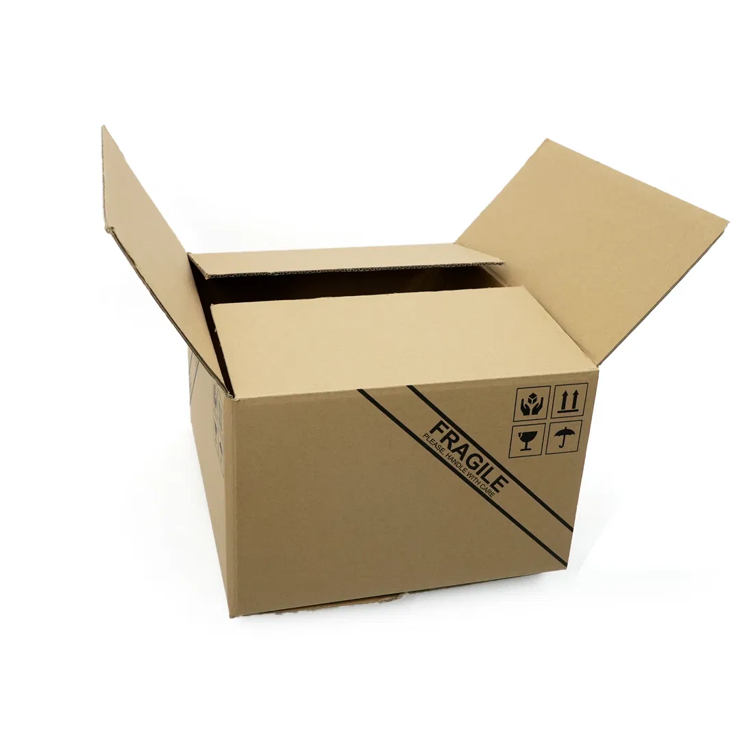 Caixa de Cartão de Entrega Vazia de Armazenamento Personalizado de Alta Resistência 3 Ply 5 Ply Rsc Caixa de Papelão Corrugado de Dupla Parede