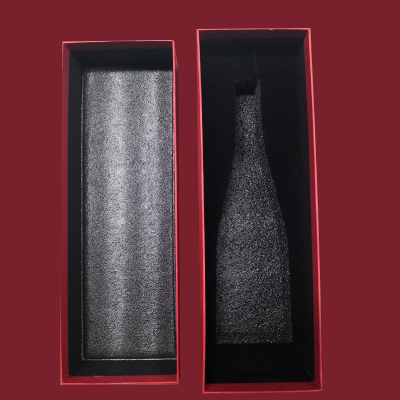 Caixas de vinho de papelão rígido feitas à mão personalizadas, embalagem de presente para uma garrafa de vinho e um copo de champanhe de luxo