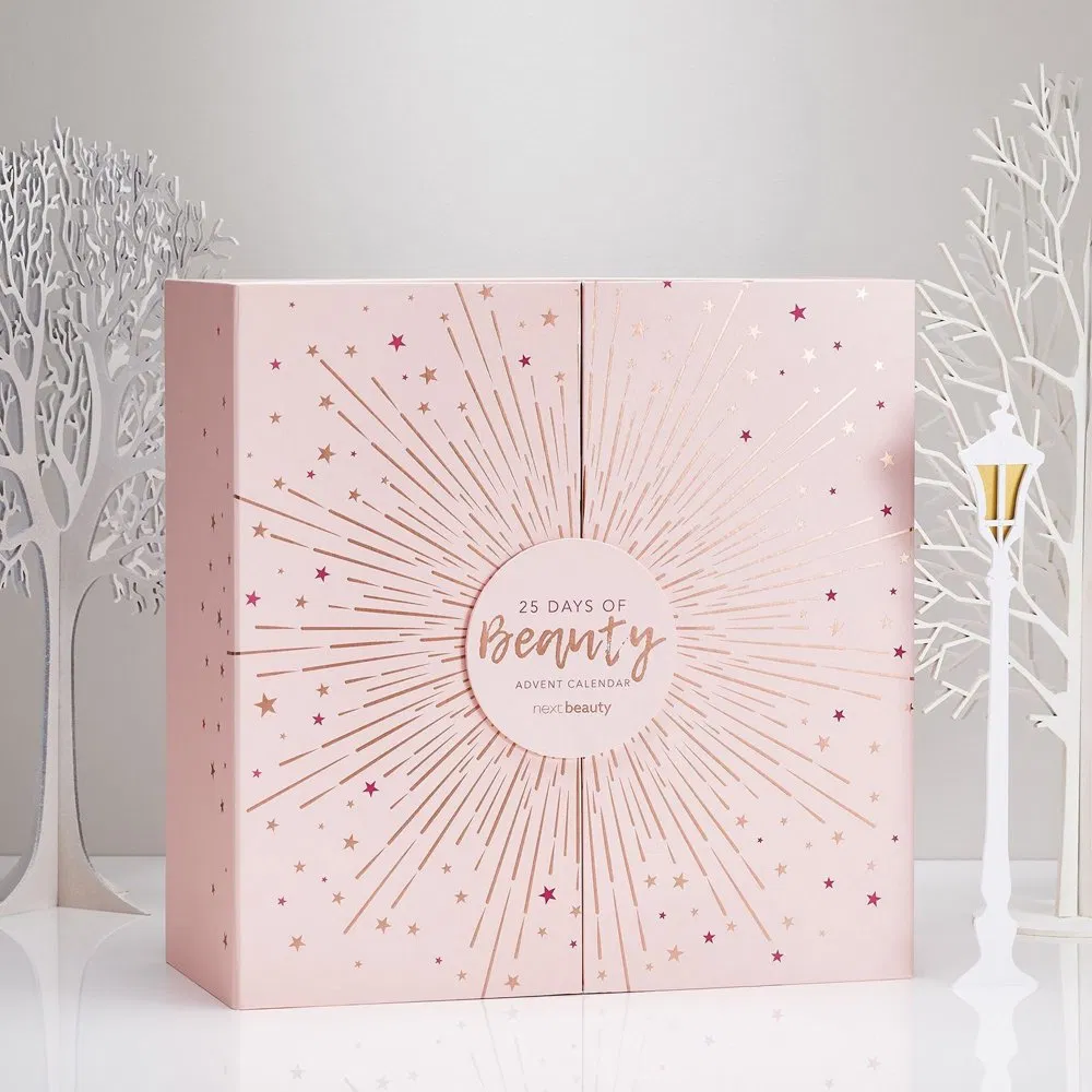 Impressão de Logotipo Personalizado Atacado Embalagem de Beleza Vazia Presente 25 Dias Caixa de Calendário do Advento de Maquiagem