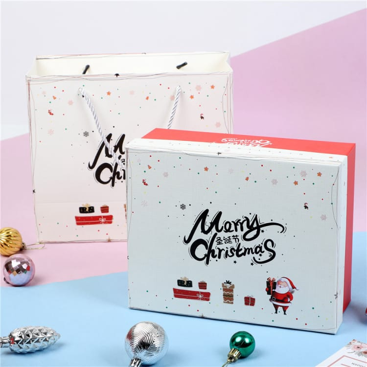 Embalagem de presente de papel para joias personalizadas de Natal, armazenamento de cosméticos e jogos, caixa de papelão