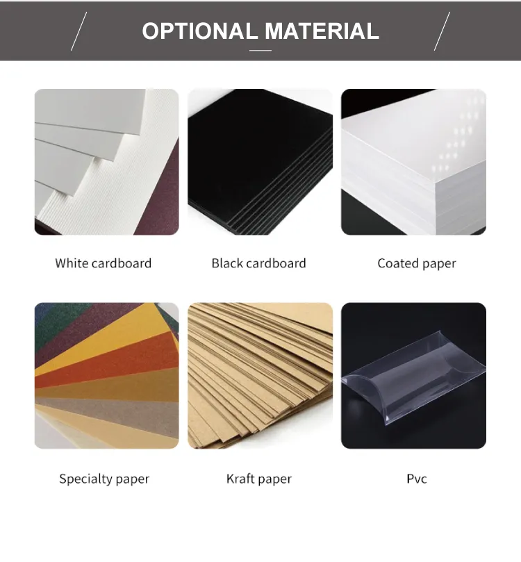 Opções de papelão texturizado