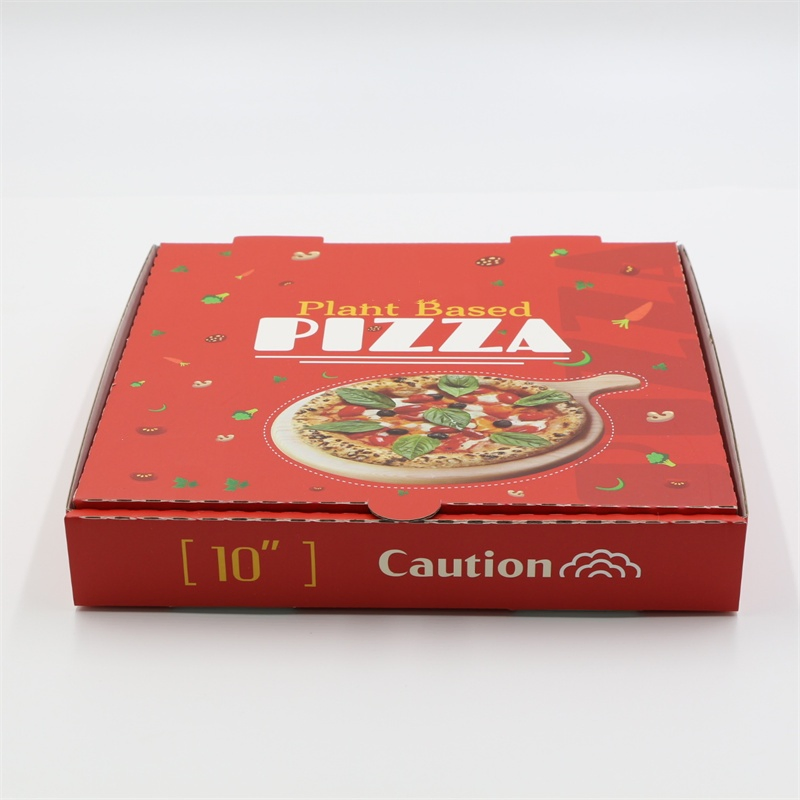 Caixa de Papel Kraft Personalizada, Papelão Corrugado Biodegradável, Descartável, Para Levar, Comida Rápida, Pizza, Confeitaria, Bolo, Almoço, Embalagem