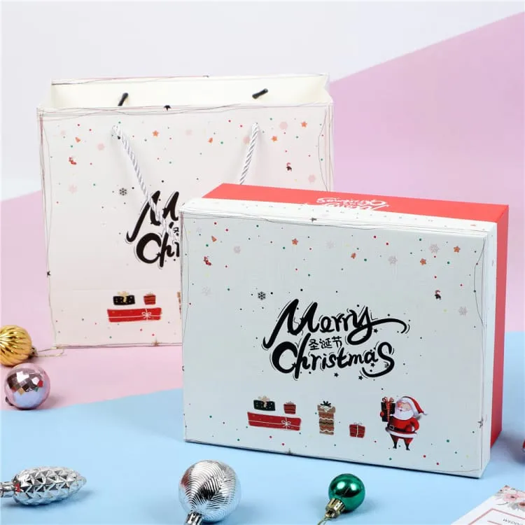 Embalagem de presente de papel para joias personalizadas de Natal, armazenamento de cosméticos e jogos, caixa de papelão