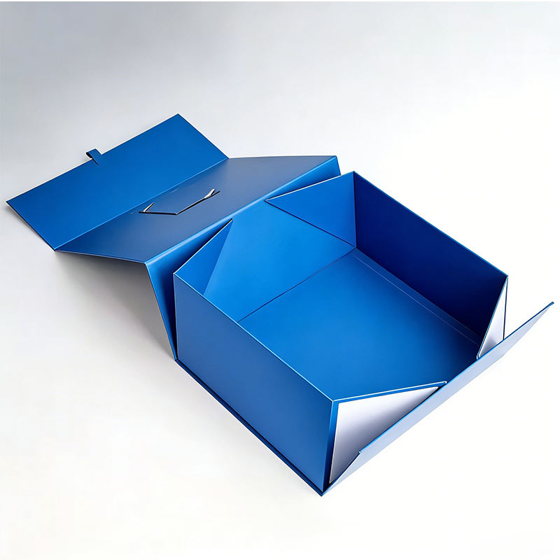 Caixa de embalagem de papel vazia dobrável magnética integrada personalizada, caixa de presente com flip, personalização em pequenas quantidades disponível