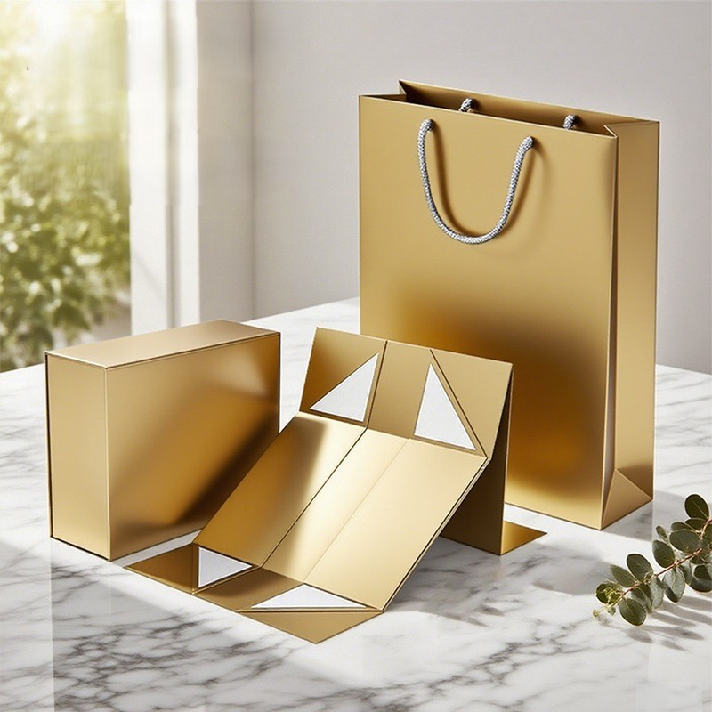 Caixa de presente dobrável em forma de livro flip de papel duro magnético de alta qualidade, personalizada, para impressão UV, ecológica e reciclável, com alça