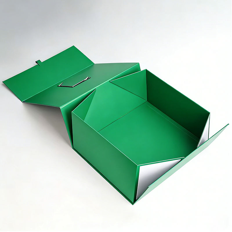 Caixa de embalagem de papel vazia dobrável magnética integrada personalizada, caixa de presente com flip, personalização em pequenas quantidades disponível