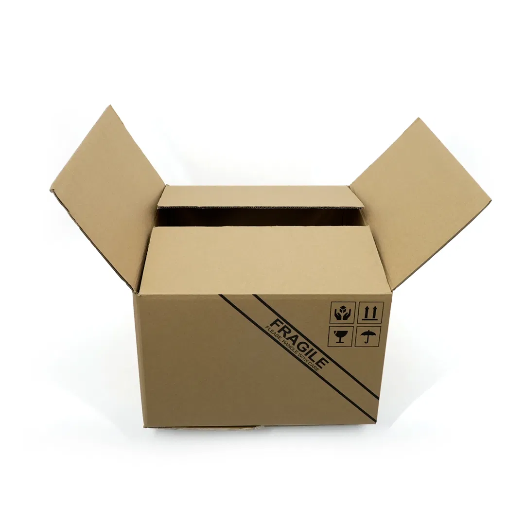 Caixa de Cartão de Entrega Vazia de Armazenamento Personalizado de Alta Resistência 3 Ply 5 Ply Rsc Caixa de Papelão Corrugado de Dupla Parede