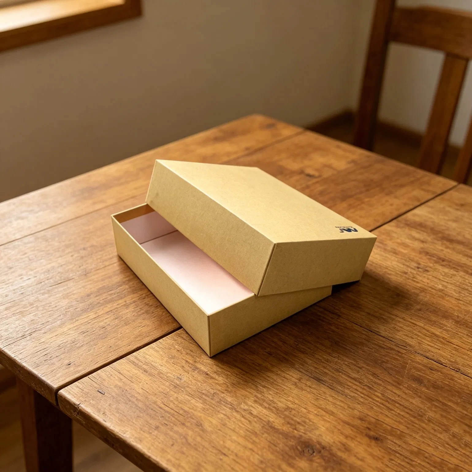 Caixa rígida com tampa e base de papel kraft com forro interno branco, impressão de logotipo personalizado em serigrafia, embalagem de presente para frasco de perfume, caixa dobrável para maquiagem de gloss labial