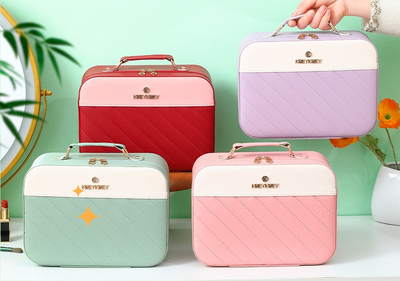 Ea537 Grande Estojo de Viagem Bonito para Pincéis de Maquiagem e Batom com Espelho para Transporte para Cases de Maquiagem Profissional