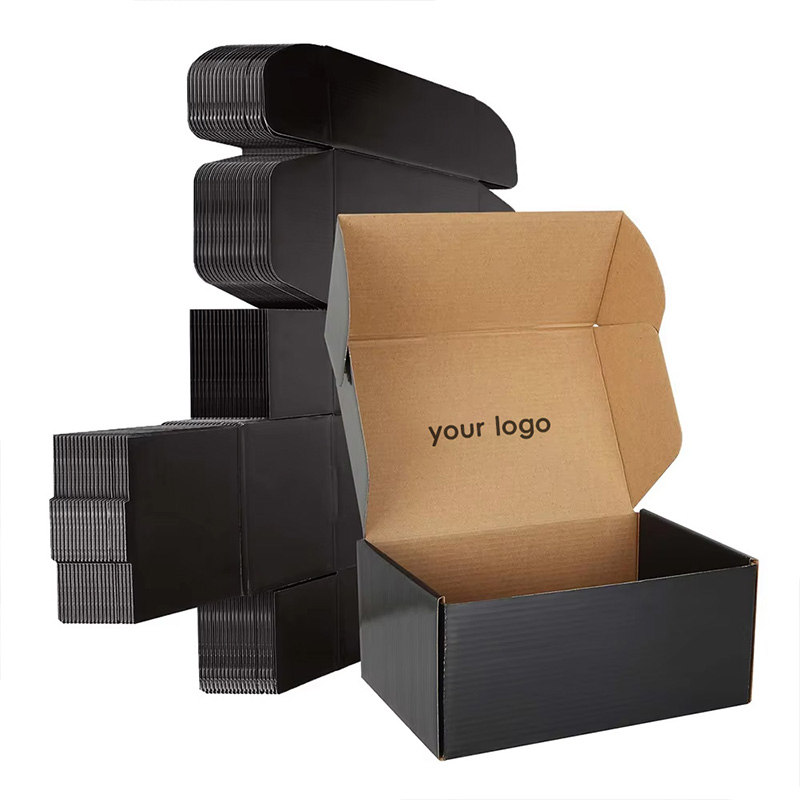 Caixa de Papel de Avião Versátil para Embalagem de Sapatos e Roupas - Impressão Personalizada de Alta Qualidade com Logotipo em Caixa de Papelão Kraft Marrom Ecológica