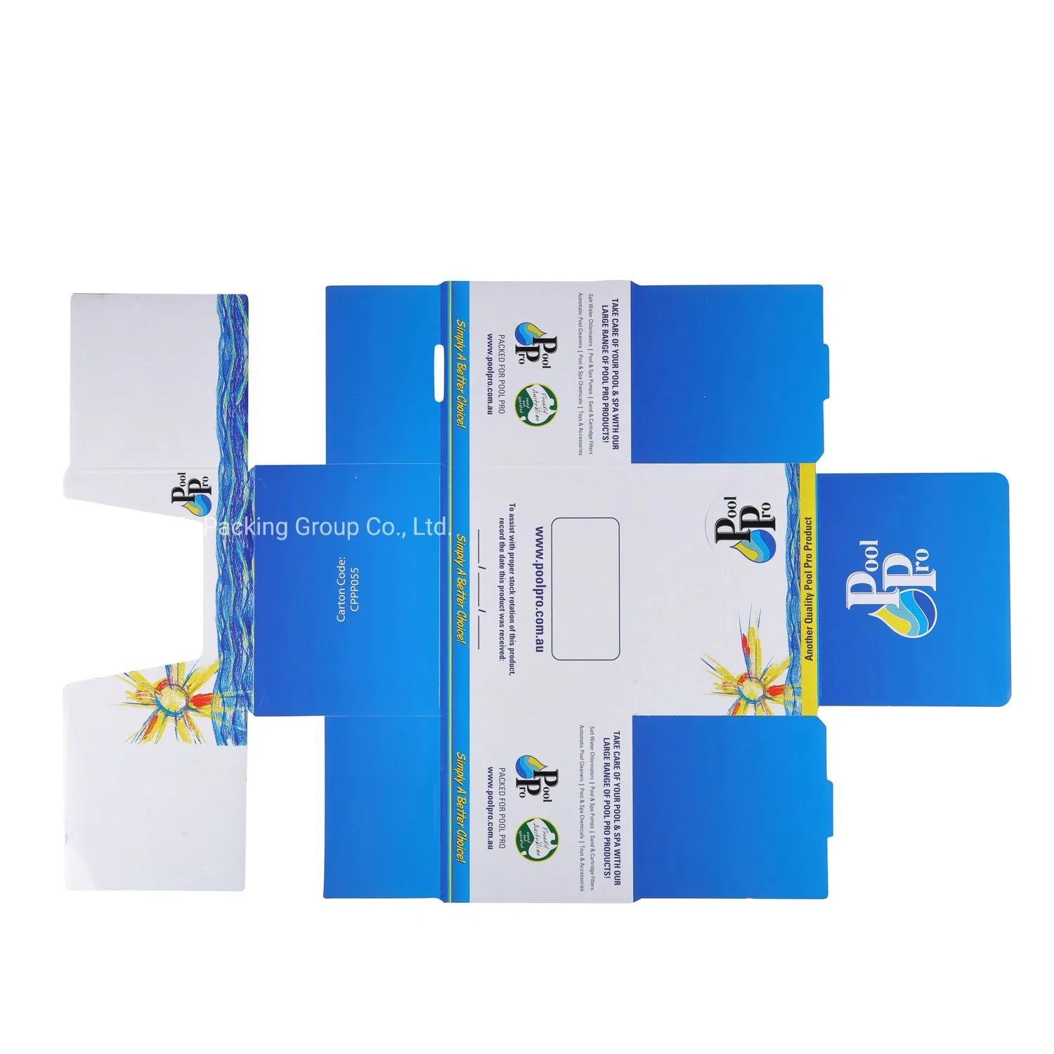 Caixas de Exibição de Papelão Impressas em Azul por Atacado