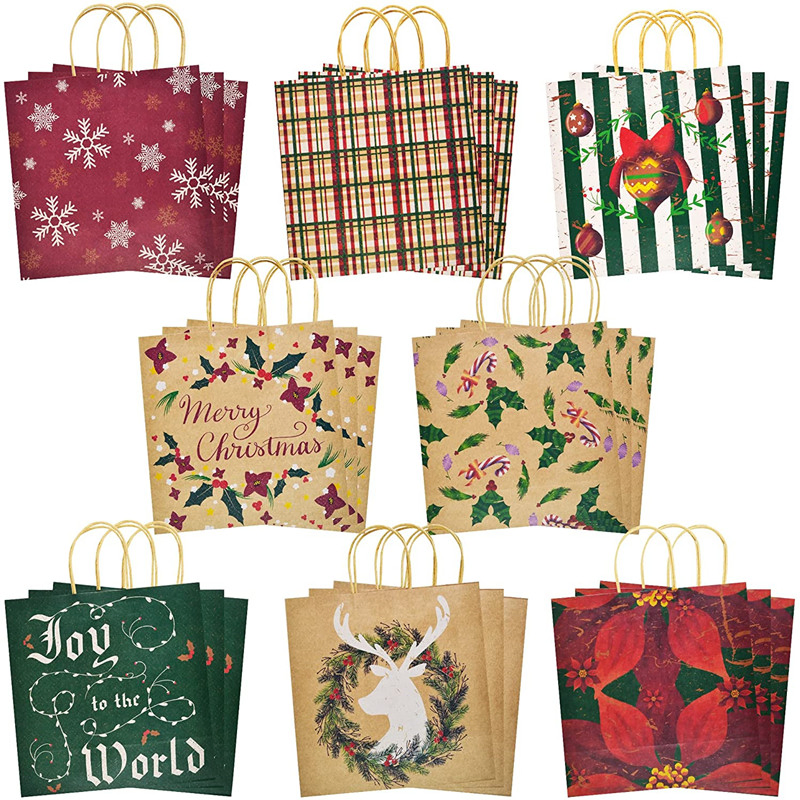 Saco de Compras de Papel Kraft Personalizado Reciclado para Presentes