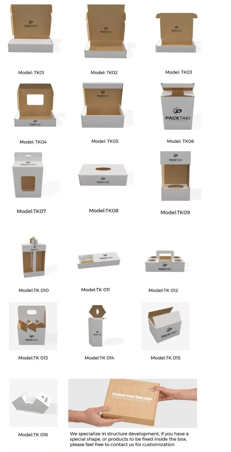 Caixas de Envio de Papel Kraft Personalizadas com Logo, Ecológicas, Pequenas, Cor-de-Rosa, em Papelão Corrugado