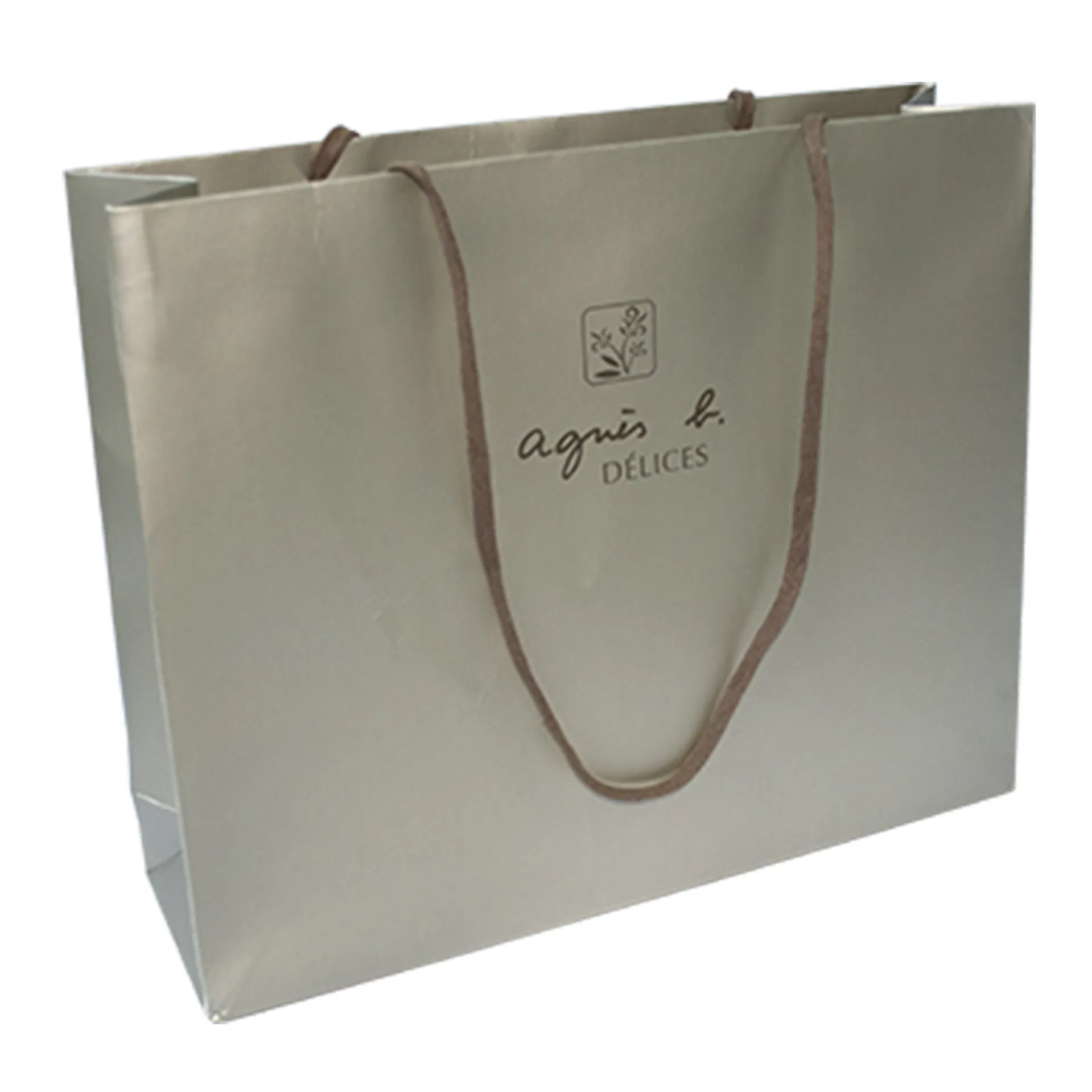 Design de Luxo Personalizado Logotipo Impresso Sacola de Papel Kraft para Presentes