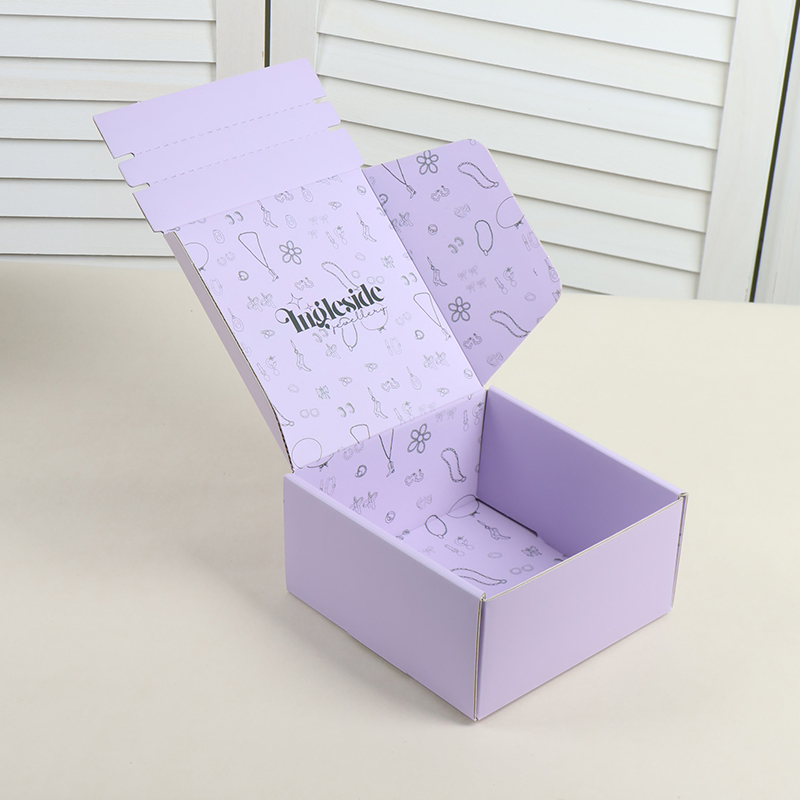 Caixa de papelão postal impressa personalizada em cores embalagem de papel caixa de envio corrugada
