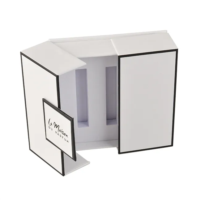Embalagem de presente de perfume em cartão reciclável com design personalizado de logotipo